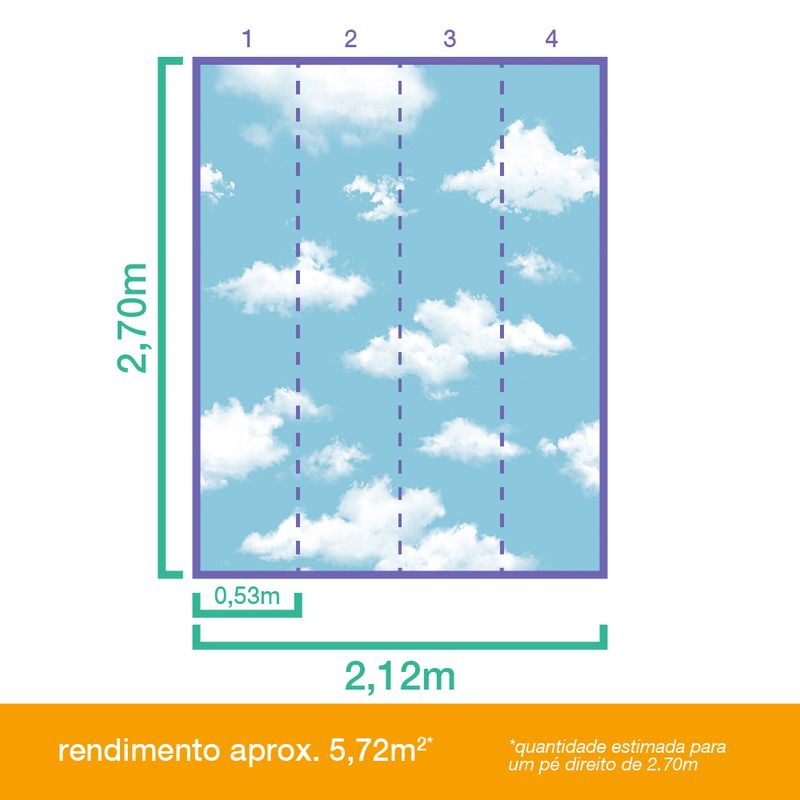 Painel-de-Parede-Nuvens-Azul-e-Branco