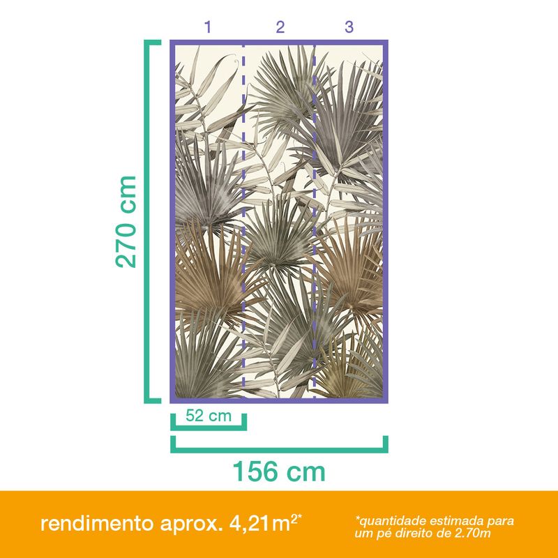Painel-de-Parede-Retro-Folhagens-Bege-e-Cinza