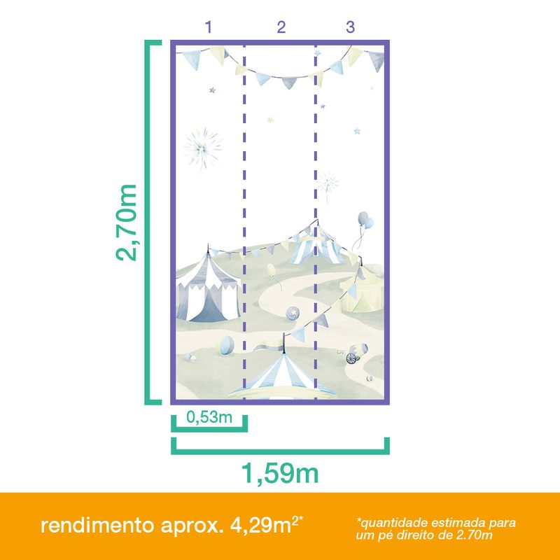 Painel-de-Parede-Circo-Montado-Azul-Marinho-e-Azul