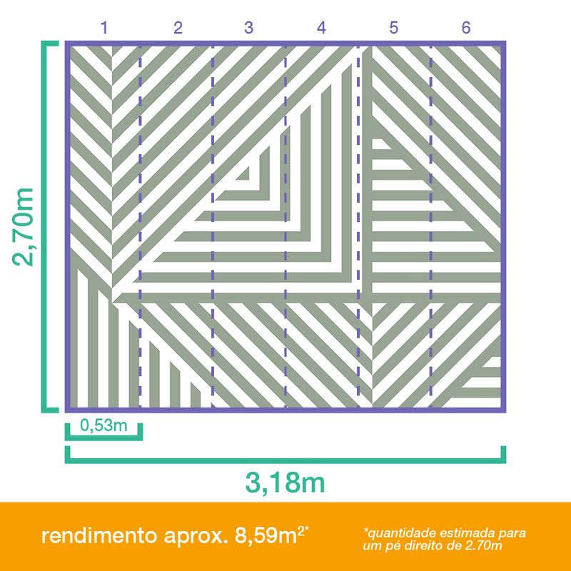 Painel-de-Parede-Geometrico-Linhas-Grossas-Verde-e-Branco