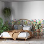 Painel-de-Parede-Floral-Giz-de-Cera-Amarelo-e-Vermelho