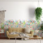 Painel-de-Parede-Floral-Giz-de-Cera-Amarelo-e-Vermelho
