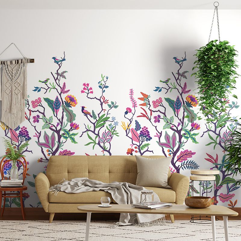 Painel-de-Parede-Floresta-Colorida-02-Verde-e-Rosa