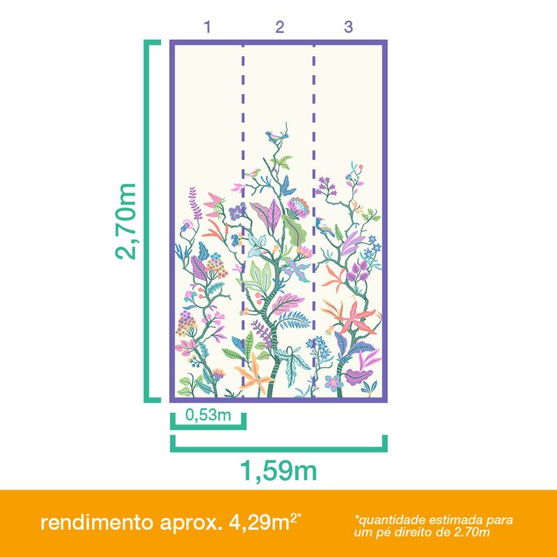 Painel-de-Parede-Floresta-Colorida-02-Rosa-e-Lilas
