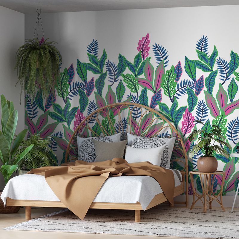 Painel-de-Parede-Floresta-Colorida-03-Rosa-e-Verde