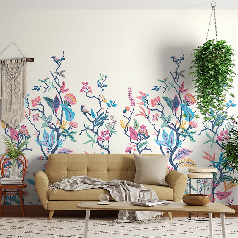 Painel-de-Parede-Floresta-Colorida-02-Rosa-e-Azul