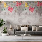 Painel-de-Parede-Floral-Fotografico-Cinza-I