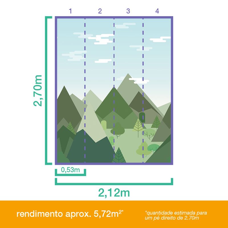 Painel-de-Parede-Montanhas-Graficas-Verde-e-Azul