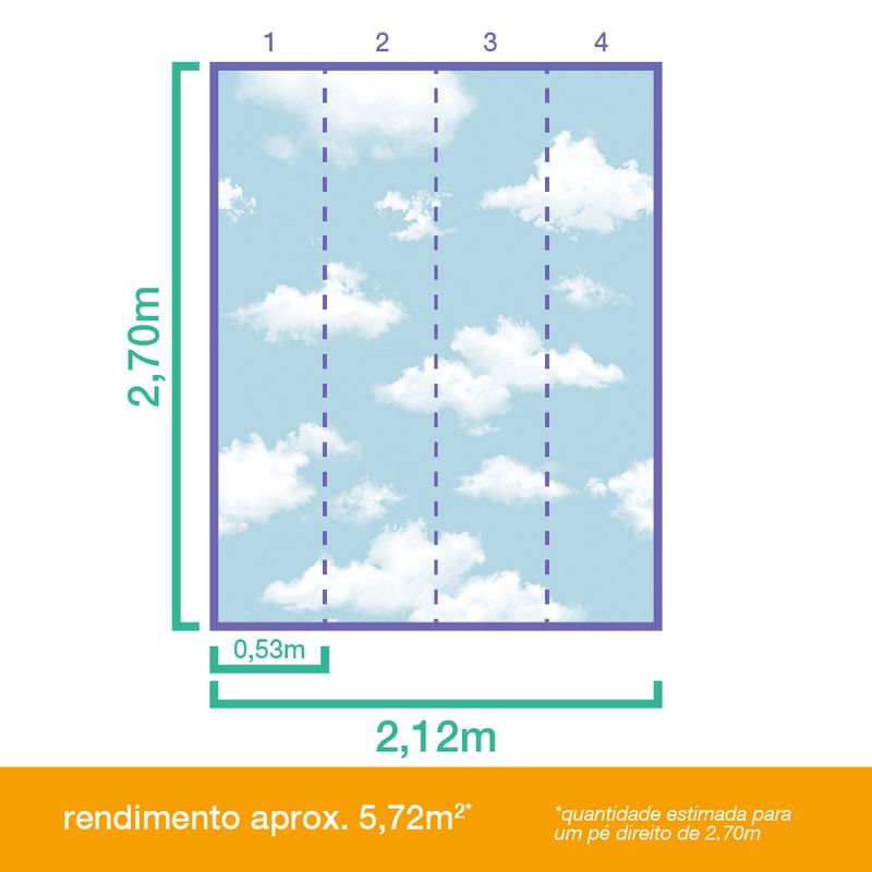 Painel-de-Parede-Nuvens-Branco-e-Azul