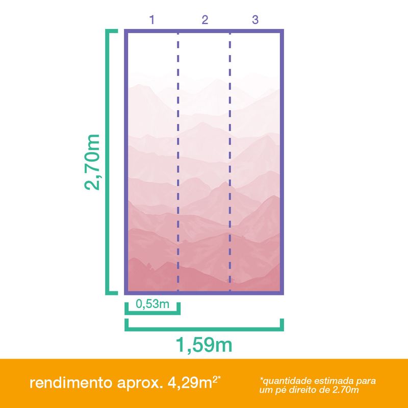 Painel-de-Parede-Montanhas-Degrade-Rosa