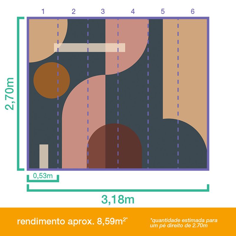 Painel-de-Parede-Geometrico-Circulos-Azul-Marinho-e-Mostarda