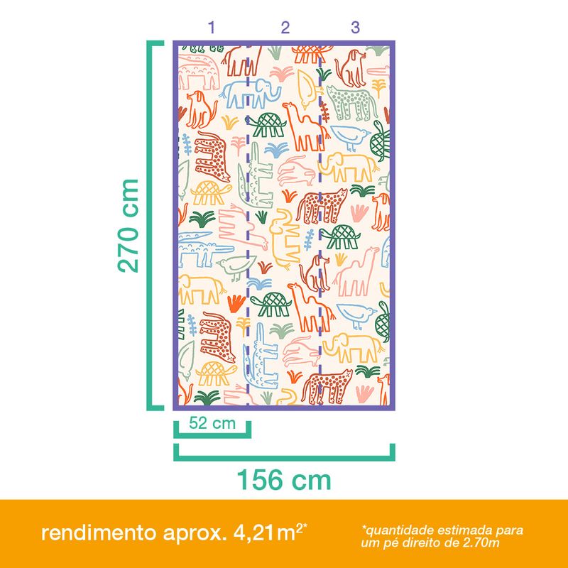 Painel-de-Parede-Bichos-Bacanas-Amarelo-e-Verde