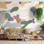 Painel-de-Parede-Manchas-Grandes-Azul-e-Mostarda-I