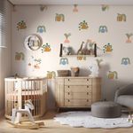 Painel-de-Parede-Plantas-Exoticas-Bege-e-Laranja