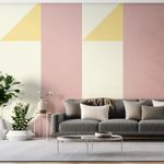 Painel-de-Parede-Origami-Rosa-e-Amarelo