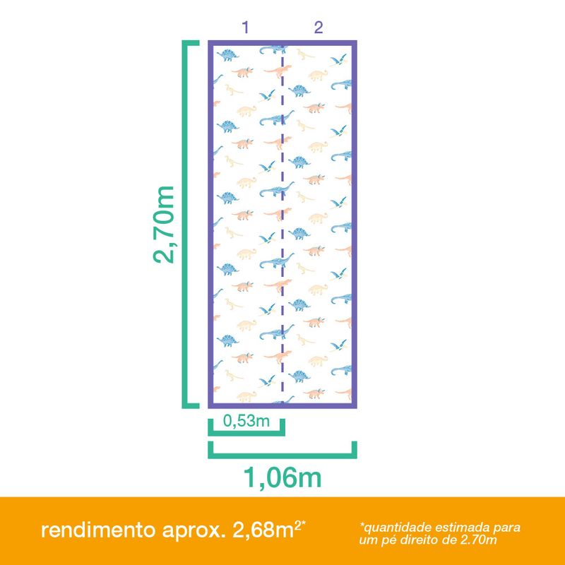 Painel-de-Parede-Dinossauros-Amarelo-e-Azul