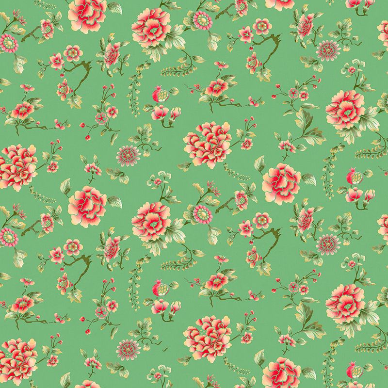 Painel-de-Parede-Floral-Japonaisserie-03-Verde-e-Vermelho