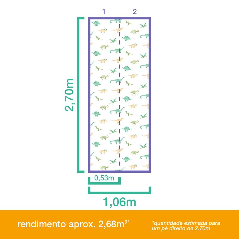 Painel-de-Parede-Dinossauros-Amarelo-e-Verde