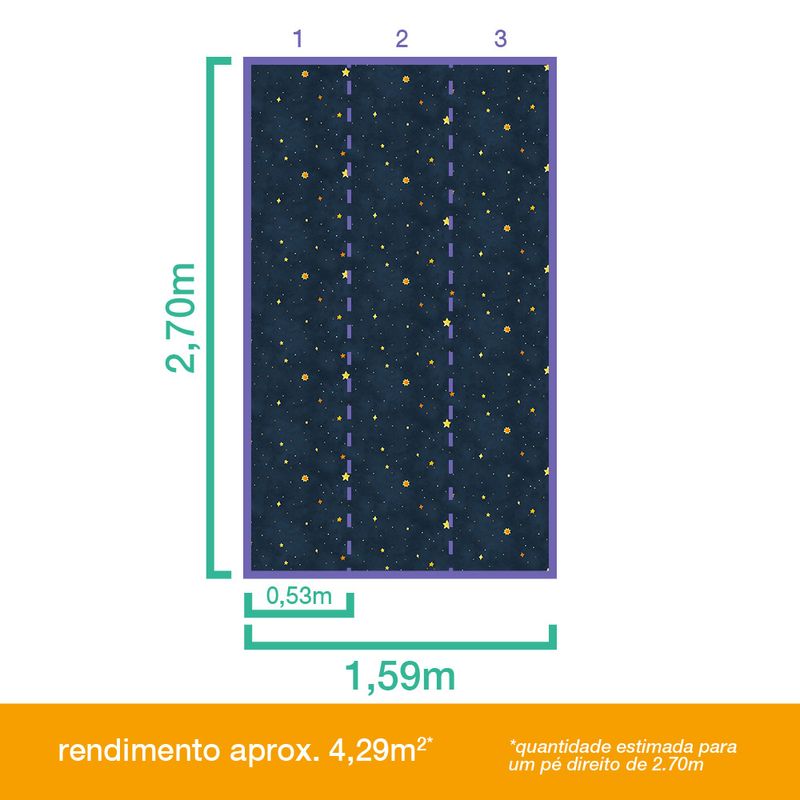 Painel-de-Parede-Estrelas-Azul-Marinho-e-Amarelo