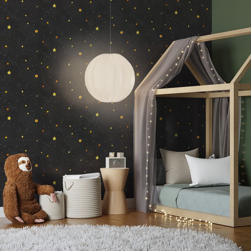 Painel-de-Parede-Estrelas-Preto-e-Amarelo