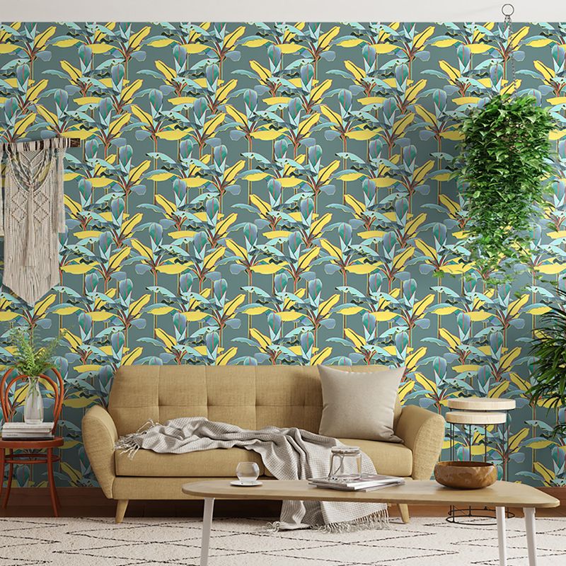 Painel-de-Parede-Folhagens-Sonhos-I-Verde-e-Amarelo