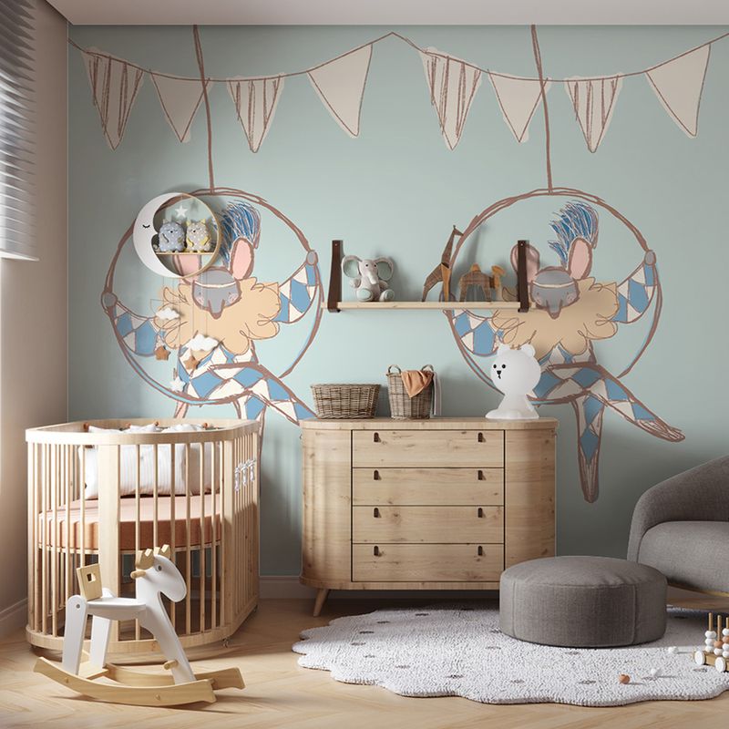 Painel-de-Parede-Circo-Bichinho-I-Bege-e-Azul