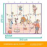 Painel-de-Parede-Circo-Espetaculo-Bege-e-Azul