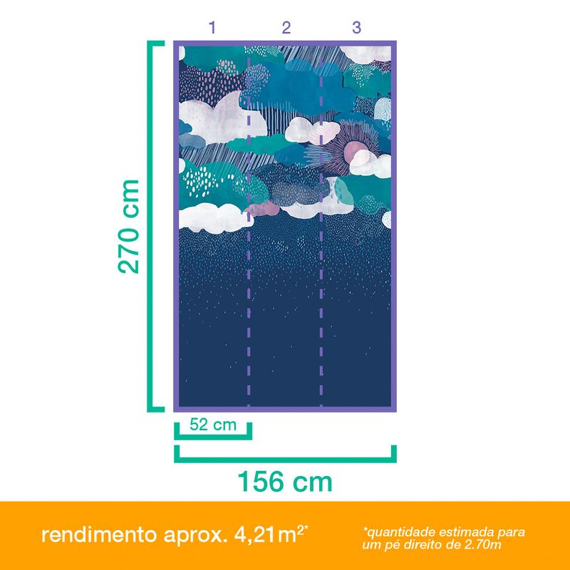 Painel-de-Parede-Chuva-de-Poa-Azul-Marinho-e-Azul