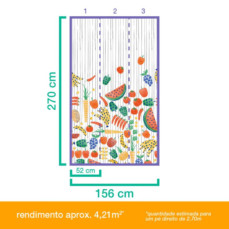 Painel-de-Parede-Salada-de-fruta-Branco-e-Vermelho