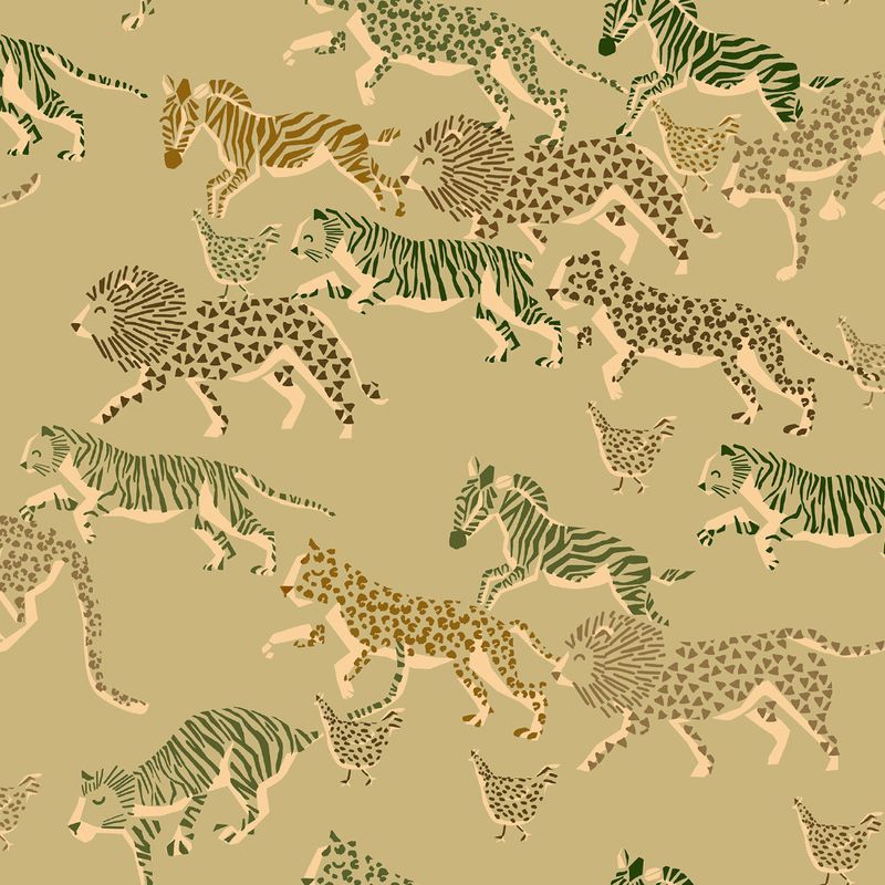 Painel-de-Parede-Animal-Baby-Bege-e-Verde