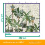 Painel-de-Parede-Rabisquinho-Tropical-Bege-e-Verde