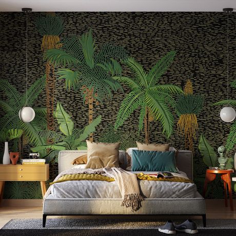 Painel de Parede Rabisquinho Tropical Verde