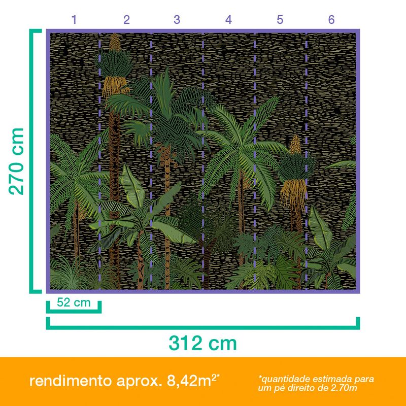 Painel-de-Parede-Rabisquinho-Tropical-Verde