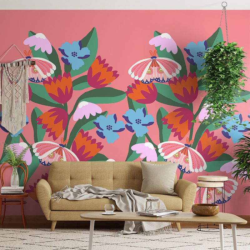 Painel-de-Parede-Bugs-Rosa-e-Verde-I