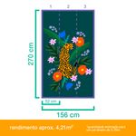 Painel-de-Parede-Arranjo-Leopard-Pose-Verde-e-Amarelo