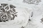 Papel-de-Parede-Vinilico-Arabesco-do-Tempo-Preto-e-Cinza