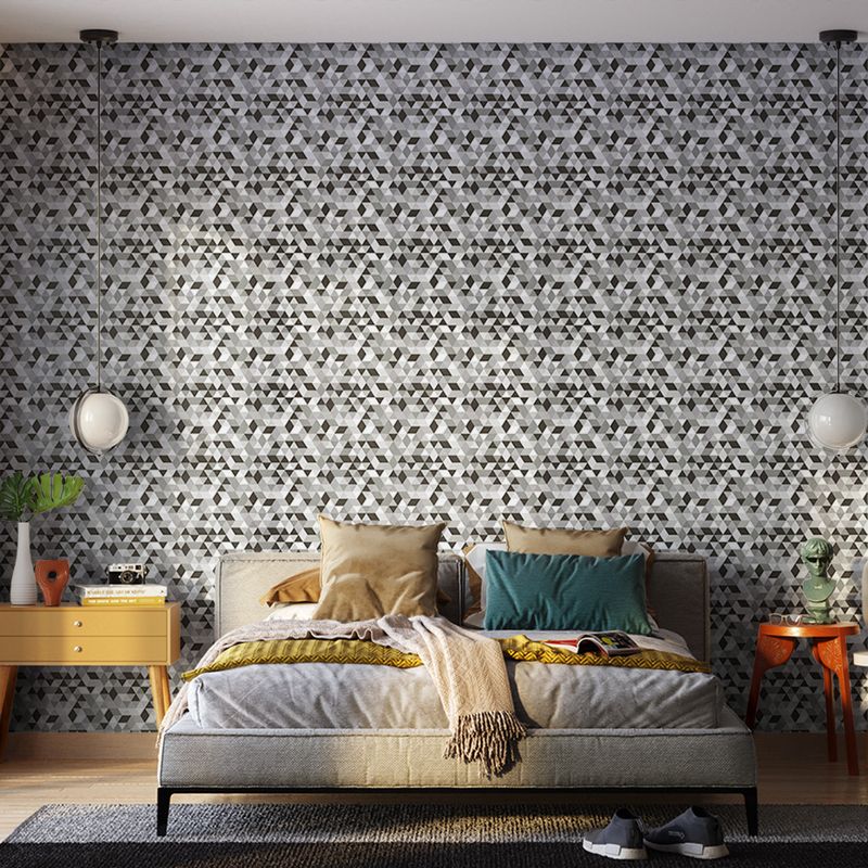 Papel-de-Parede-Vinilico-Mosaico-Triangulos-Preto-e-Azul-Marinho