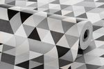 Papel-de-Parede-Vinilico-Mosaico-Triangulos-Preto-e-Azul-Marinho