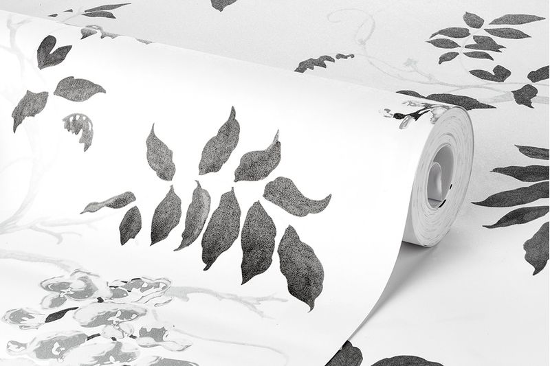 Papel-de-Parede-Vinilico-Floral-do-Tempo-Preto-e-Cinza