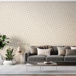 Papel-de-Parede-Vinilico-Relevo-Flor-Bege-e-Branco