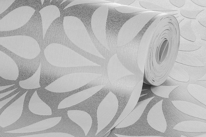 Papel-de-Parede-Vinilico-Relevo-Flor-Cinza