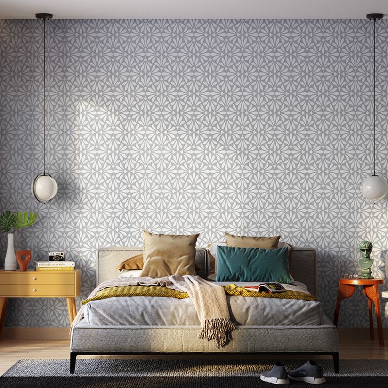 Papel-de-Parede-Vinilico-Relevo-Flor-Cinza