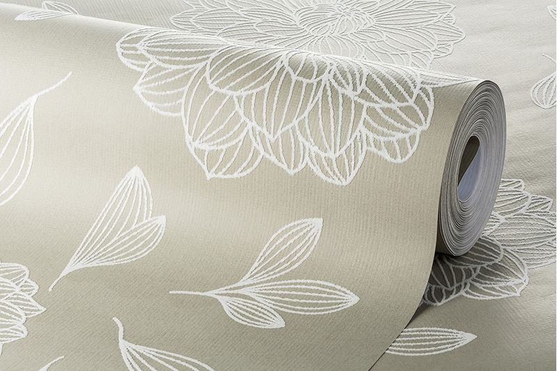 Papel-de-Parede-Vinilico-Relevo-Floral-Bege