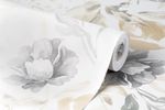 Papel-de-Parede-Vinilico-Floral-Aquarela-Cinza-e-Bege
