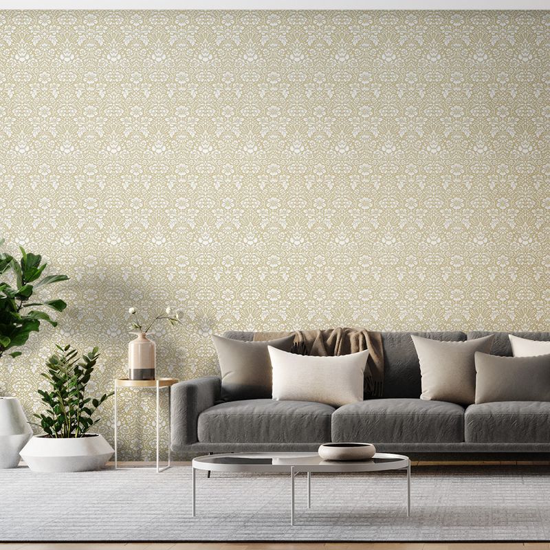 Papel-de-Parede-Vinilico-Arabesco-Metalizado-Mostarda-e-Branco