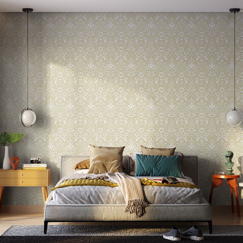 Papel-de-Parede-Vinilico-Arabesco-Metalizado-Mostarda-e-Branco