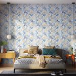 Papel-de-Parede-Vinilico-Floral-Aquarela-Azul-e-Amarelo