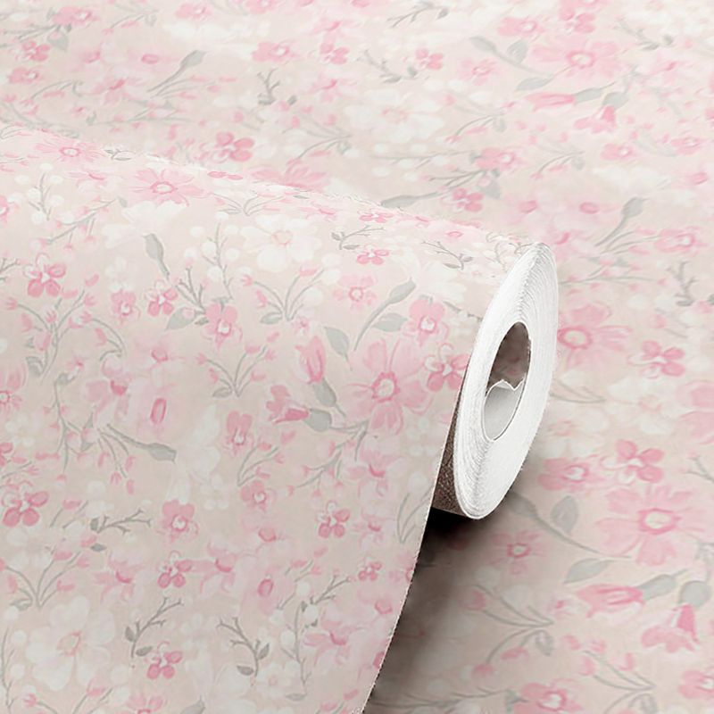 Papel-de-Parede-Vinilico-Classico-Moderno-Floral-Rosa-e-Azul