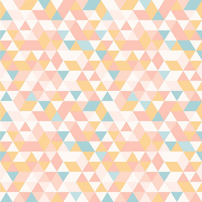 Papel-de-Parede-Vinilico-Mosaico-Triangulos-Laranja-e-Rosa