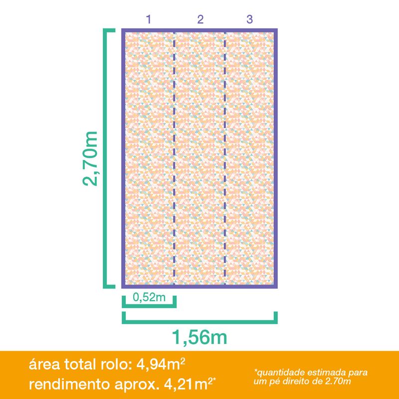 Papel-de-Parede-Vinilico-Mosaico-Triangulos-Laranja-e-Rosa